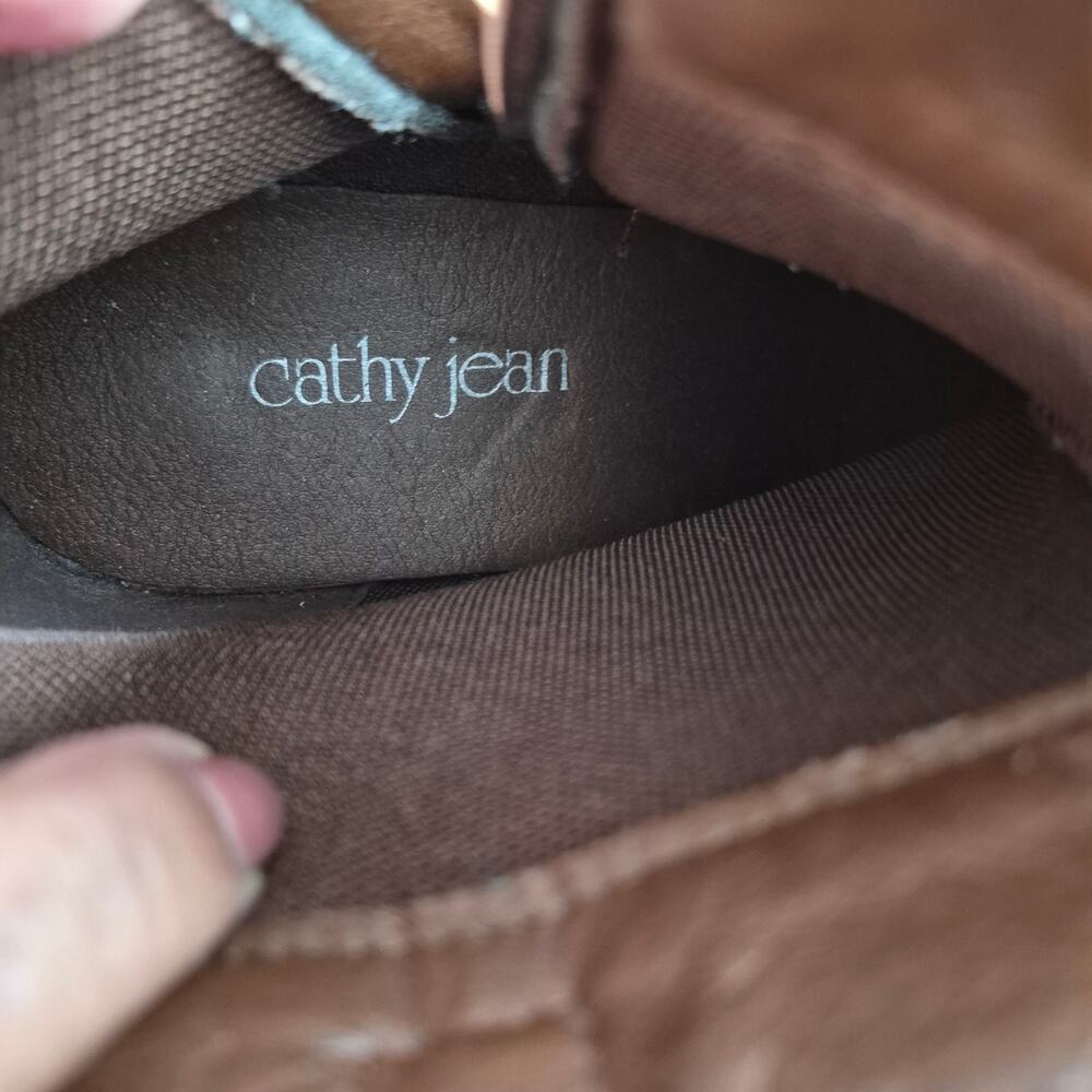 Cathy Jean brown booties size 10 - Picture 6 of 6